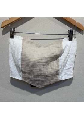 Le Lis Collection Cotton Colorblock Bandeau Tube Top